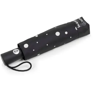 Isotoner - Parapluie Auto Pois Noir/Jaune