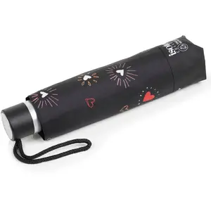 Isotoner - Parapluie Petit Prix Coeur Rouge