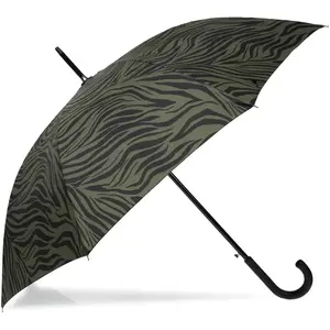 Parapluies Isotoner Parapluie Canne Auto Zèbre Kaki P32814214 pas cher