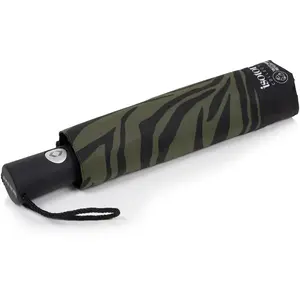 Isotoner - Parapluie Auto Zèbre Kaki pas cher