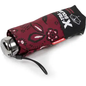 Isotoner - Parapluie X-TRA SOLIDE 17,5 cm Bandana Bordeaux pas cher