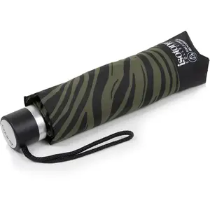Isotoner - Parapluie Petit Prix Zèbre Kaki pas cher