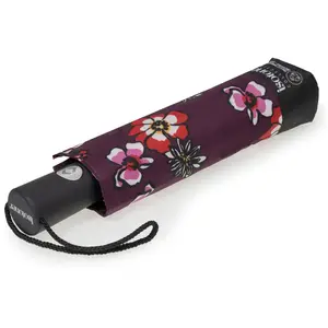Isotoner - Parapluie Auto Fleurs Pensées pas cher