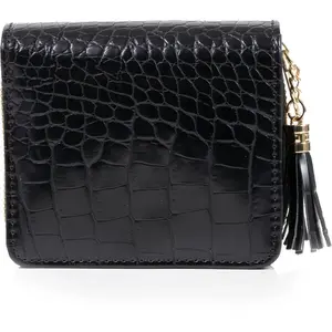 Isotoner - Porte-monnaie Femme compact Noir pas cher