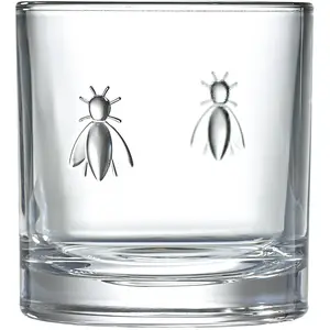 Lot de 4 Gobelets whisky Abeille LA ROCHERE  Verre