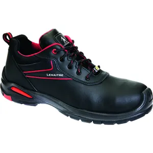 Lemaitre Chaussures de sécurité basses george low S3 esd src Noir/Rouge 48 pas cher