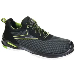 LEMAITRE Chaussure de sécurité Ringo pointure 42 noire/verte S3 src esd en iso 20345 textile pas cher