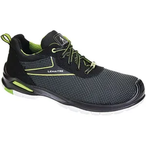 LEMAITRE Chaussure de sécurité Ringo pointure 45 noire/verte S3 SRC ESD EN ISO 20345 textile pas cher