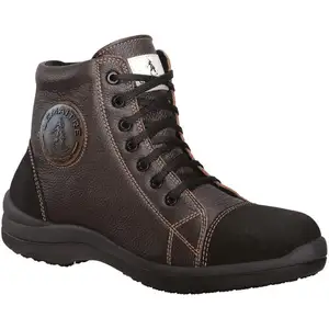 Lemaitre Chaussures de sécurité hautes femme LIBERTY HAUT S3 CI SRC Marron/Noir 40 pas cher