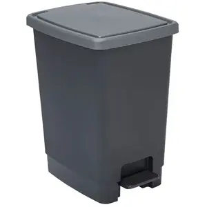 Comparateur de prix : Poubelle à pédale Sundis FLAT BIN 30L, Noir/Anthracite
