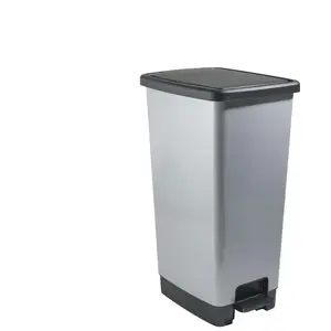 Comparateur de prix : SUNDIS Poubelle de cuisine 40 L COVER BIN coloris argenté