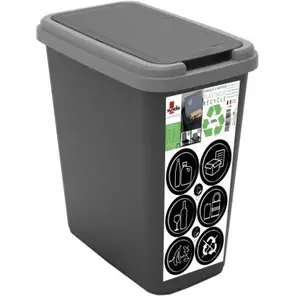 Comparateur de prix : Poubelle de tri noire Sundis Green bin 25 L