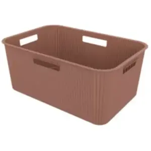 Panier à linge 40 L en polypropylène moka Sundis