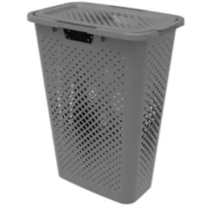 Coffre à linge slim 40 L Sundis gris pas cher