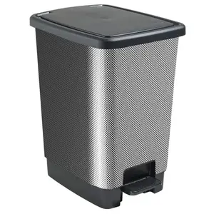Poubelle à pédale Sundis COVER BIN 30L, Carbone pas cher