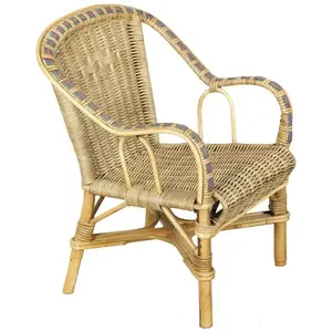 Aubry Gaspard - Fauteuil enfant en rotin Crapaud pas cher