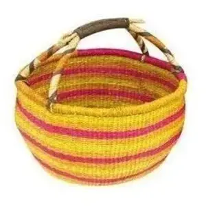 AUBRY GASPARD - Panier Sahel - en jonc - forme ronde - 39 cm - coloris... pas cher