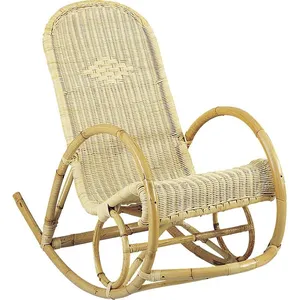 AUBRY GASPARD - Fauteuil Rocking en manau et moelle de rotin naturelle TipiVendu paramazon
