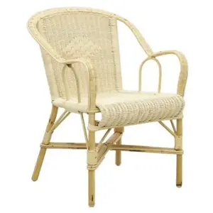 AUBRY GASPARD Fauteuil - Manau et Moelle de Rotin - Naturel - 60x60x81cm pas cher