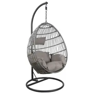 Aubry Gaspard - Fauteuil oeuf réglable en polyrésine et acier pas cher