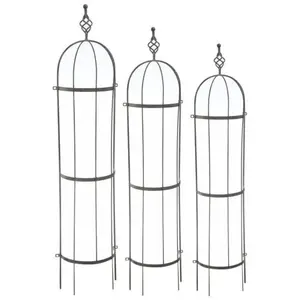AUBRY GASPARD Treillis déco en métal vieilli (Lot de 3)