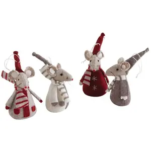 Aubry Gaspard - Souris en feutrine (Lot de 4) pas cher