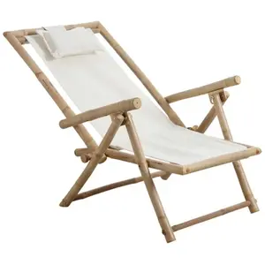 AUBRY GASPARD Chaise relax pliante en bambou pas cher