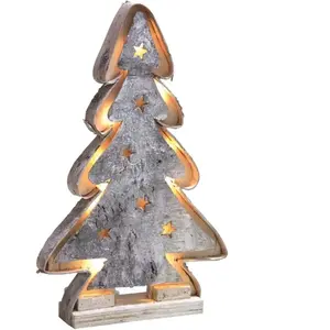 AUBRY GASPARD Sapin décoratif en bouleau avec led 65 cm pas cher