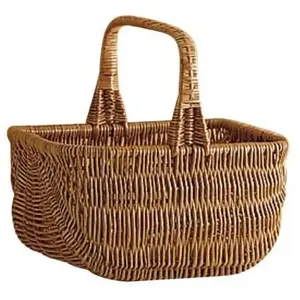 Aubry Gaspard Panier Tosca en osier Buff - L 38 cm pas cher