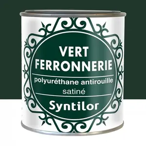Peinture extérieure fer antirouille vert satiné Syntilor 375ml pas cher