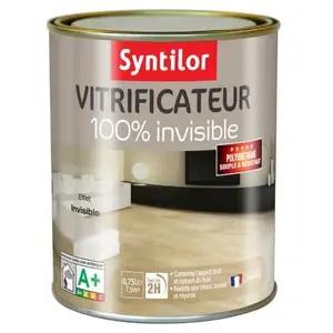 Syntilor Vitrificateur parquet 100% invisible, incolore mat, 0.75 l pas cher