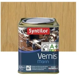 Comparateur de prix : Vernis marin bois incolore mat 0,25L Syntilor