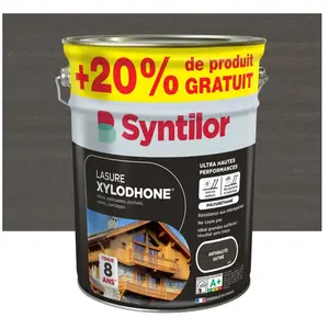 Syntilor - Lasure Xylodhone 5L+20% Gris Anthracite Satiné pas cher