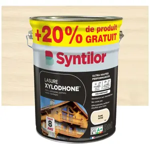 Syntilor - Lasure Xylodhone 5L+20% Blanc Satiné pas cher