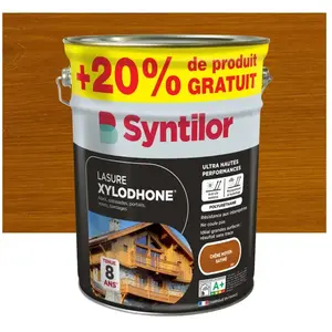 Syntilor - Lasure Xylodhone 5L+20% Chêne Moyen Satiné pas cher