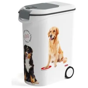 Comparateur de prix : CURVER Conteneur a croquettes Love pets 20 Kg - Blanc - Pour chien TU