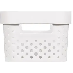 Comparateur de prix : Curver Infinity Recycled Box 4,5l Dots Blanc26x17.5xh12,3cm (lot de 5)