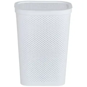 Comparateur de prix : Curver Infinity Recycled Box Linge Dots 60lblanc 44x35xh60cm