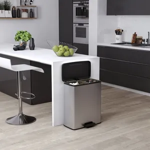 Comparateur de prix : Poubelle tri sélectif CURVER Decobin pedale duo 2x26L