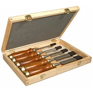 Comparateur de prix : Stanley 1 Coffret De 5 Ciseaux à Bois Manche Bois - Stanley
