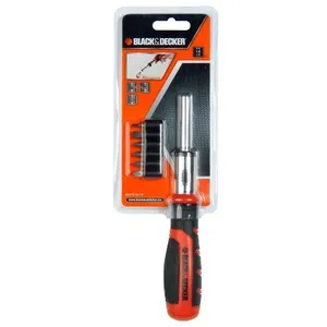 Tournevis fonction cliquet embouts - Black & Decker - BDHT0-62129 pas cher