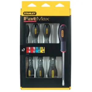 Comparateur de prix : Jeu de 7 tournevis STANLEY 0-65-438 FATMAX elec + meca - ph + pozidriv