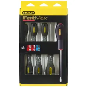 Comparateur de prix : Stanley Black+Decker Fatmax 065428 Jeu de 6 Tournevis Parallèle/évasé/Pozidriv