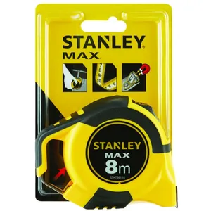 Stanley STHT0-36118 Flexómetro 8m x 25mm-gancho magnético, Multicolore
