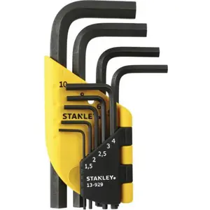 Comparateur de prix : Jeu De 9 Clés Allen Courtes En Etui - Gamme Pro - 1-13-929 - Stanley