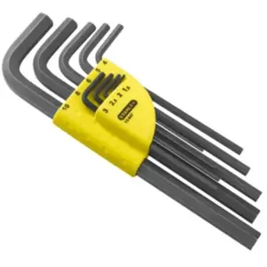 Comparateur de prix : Stanley Clé mâle longue de 1,5 mm a 10 mm - 1-13-976 - Jeu de 9 pieces avec étui