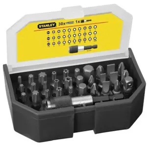 Coffret d'embout de vissage STANLEY 1/4' - Jeu de 31 pièces - 1-13-903 pas cher