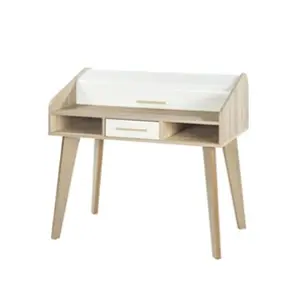 Comparateur de prix : SIMMOB Bureau Dos d'âne Vintage Rideau Blanc - 1 Tiroir - L 104 x l 60...
