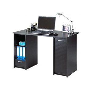 Comparateur de prix : SIMMOB Bureau Noir 2 Caissons à Rideau 120 cm - Noir - L 120 x l 65 x H 74 cm