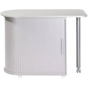 SIMMOB Bureau Informatique Alu Table Pivotante et Rangement - Aluminium - L 105 x l 55 x H 74.7 cm pas cher